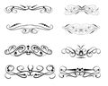 Set of decorative flourish dividers, borders