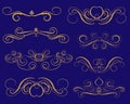 Set of decorative flourish dividers, borders