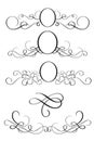 Set of Decorative Frame and Borders Art. Calligraphy lettering Vector illustration EPS10 Royalty Free Stock Photo
