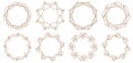 Set of decorative frames. Geometric ornaments. Royalty Free Stock Photo