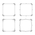 Set of decorative frames for photos, illustrations, text, and creative design