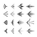 Set of decorative graphical arrows Royalty Free Stock Photo