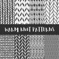 Set of 8 decorative knit seamless patterns.