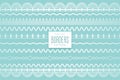 set of decorative lace pattern border banner design Royalty Free Stock Photo