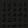 Set of decorative numbers and symbols Royalty Free Stock Photo