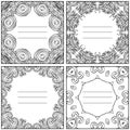 Set of decorative ornamental lace frames Royalty Free Stock Photo