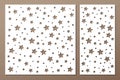 Set decorative panel laser cutting. wooden panel. Elegant modern geometric abstract holiday pattern. Stencil Ratio 1:2, 1:1 Vector