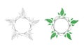 Set of decorative patterned doodle-style frames for photos, illustrations, text, and creative design
