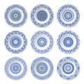 Set of decorative plates