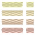 A set of decorative polka dots tapes. Vector Royalty Free Stock Photo