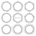 Set of decorative round frames vintage style. Royalty Free Stock Photo