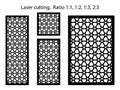 Set of decorative vector panels,privat fences for lazer cutting.