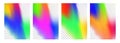 Set of defocused bright colored abstract graphic templates. Transparent background.
