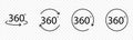 Set of 360 Degrees Vector icons