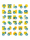 set of delete remove flat icon