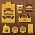 Set of Delicious Burgers Corporate identity