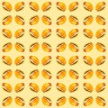 Set of delicious fresh burgers. Watercolor illustration isolated on yellow background.Seamless pattern Royalty Free Stock Photo