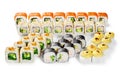 Set of delicious sushi rolls for Japanese style friendly party Royalty Free Stock Photo