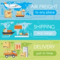 Set of delivery web banners