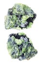 Set of demantoid green andradite garnet crystals