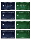 Set denim labels