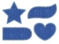 Set of denim patches