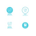 Set of dental clinic logo tooth icon Royalty Free Stock Photo