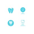 Set of dental clinic logo tooth icon Royalty Free Stock Photo