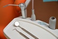 Set of dental equipment in clinic Royalty Free Stock Photo