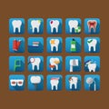 set of dental icons. Vector illustration decorative design