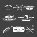 Set of dental labels Royalty Free Stock Photo