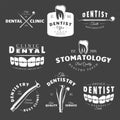 Set of dental labels Royalty Free Stock Photo