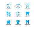 Set of Dental logo Template vector illustration icon design Royalty Free Stock Photo