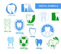 Set of dentistry logo