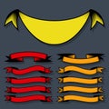 Set of design elements banners ribbons. Vector illustration. EPS10