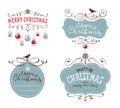 Set design elements for Christmas and New year Royalty Free Stock Photo