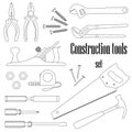 A set of design elements for construction. Royalty Free Stock Photo