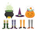 Set of design elements for halloween Royalty Free Stock Photo