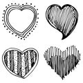 Set of design heart shaped