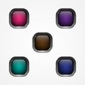 Set design vector square button for web button icon Royalty Free Stock Photo