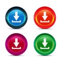 Set design vector triangle button for web icon Royalty Free Stock Photo