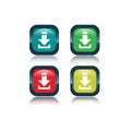 Set design vector triangle button for web icon Royalty Free Stock Photo
