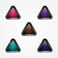 Set design vector triangle button for web icon Royalty Free Stock Photo