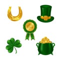 Set of designs for St. Patrick's Day. Royalty Free Stock Photo