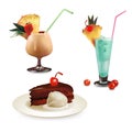 Set of dessert illustrations