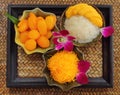 Set dessert Thai food. Royalty Free Stock Photo