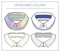 Set of detachable collars