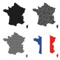 A set of detailed accurate vector maps of France