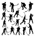 Hockey Player Silhouettes