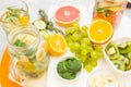 Ingredients for detox water on the table Royalty Free Stock Photo